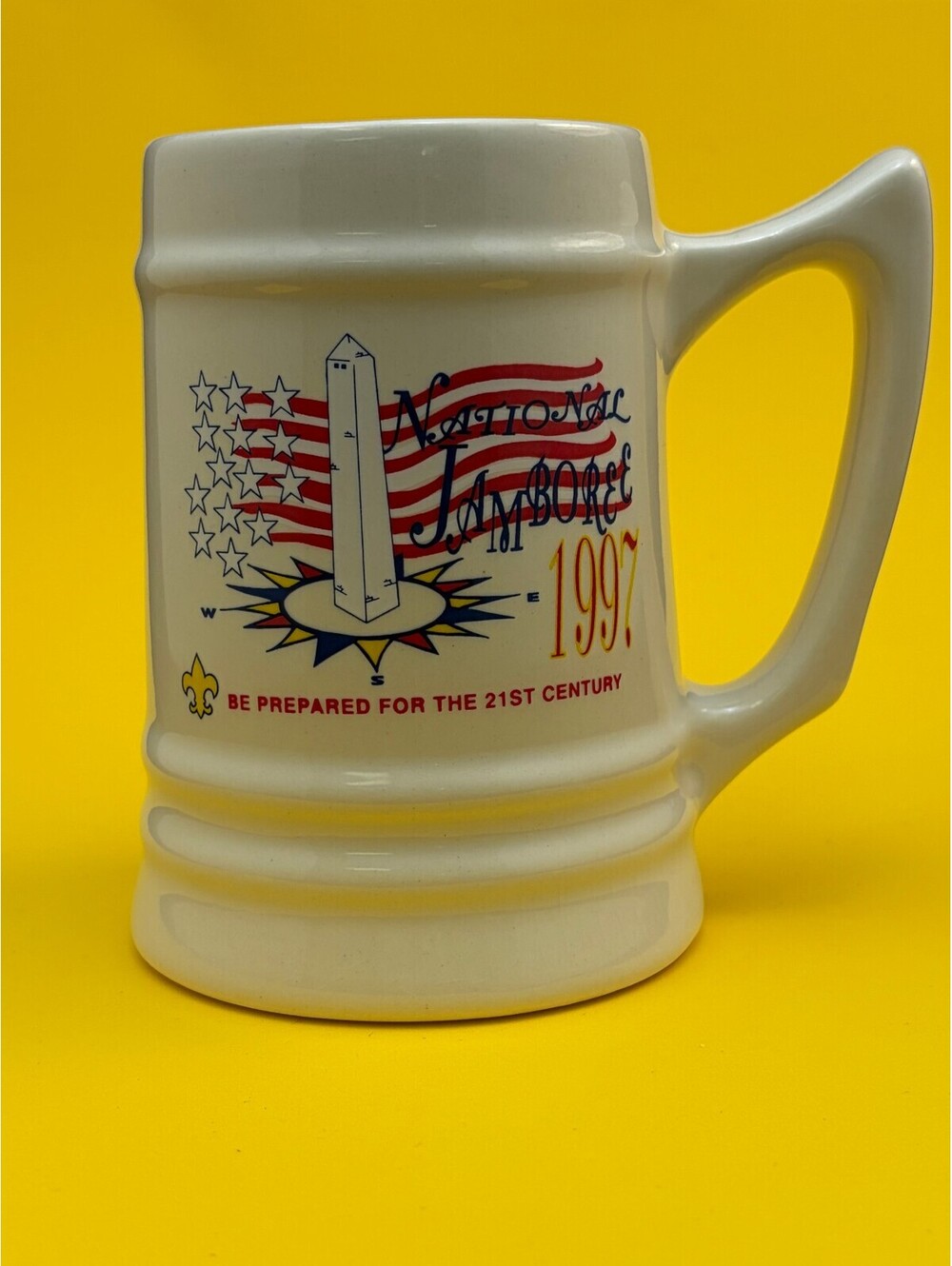 Boy Scouts Of America National Jamboree 1997 Ceramic Stein Mug VTG 14th annual